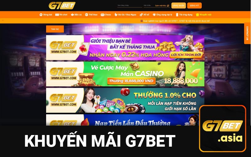 Khuyến mãi tại G7bet