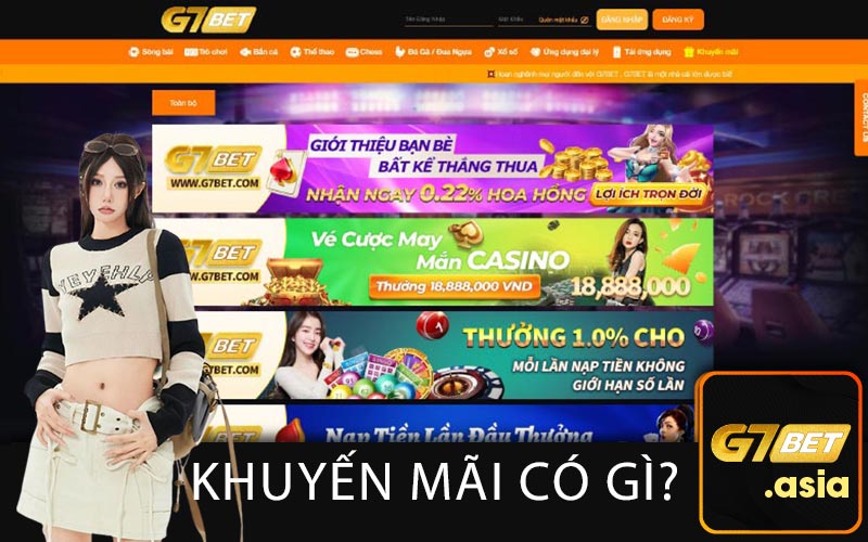 Khuyến mãi G7bet có gì?